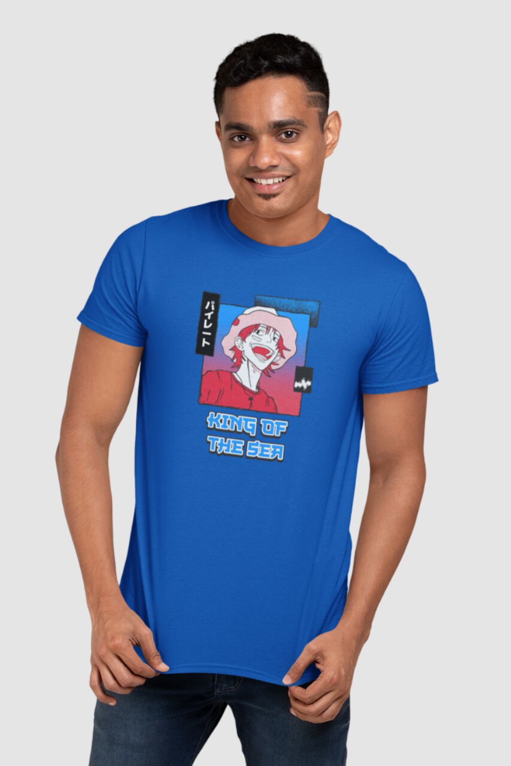 King Of The Sea Graphic Printed Blue Tshirt