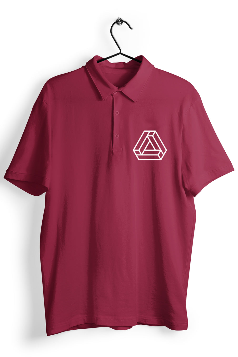 Bricks GraPhic Pocket Printed Maroon Polo Shirt