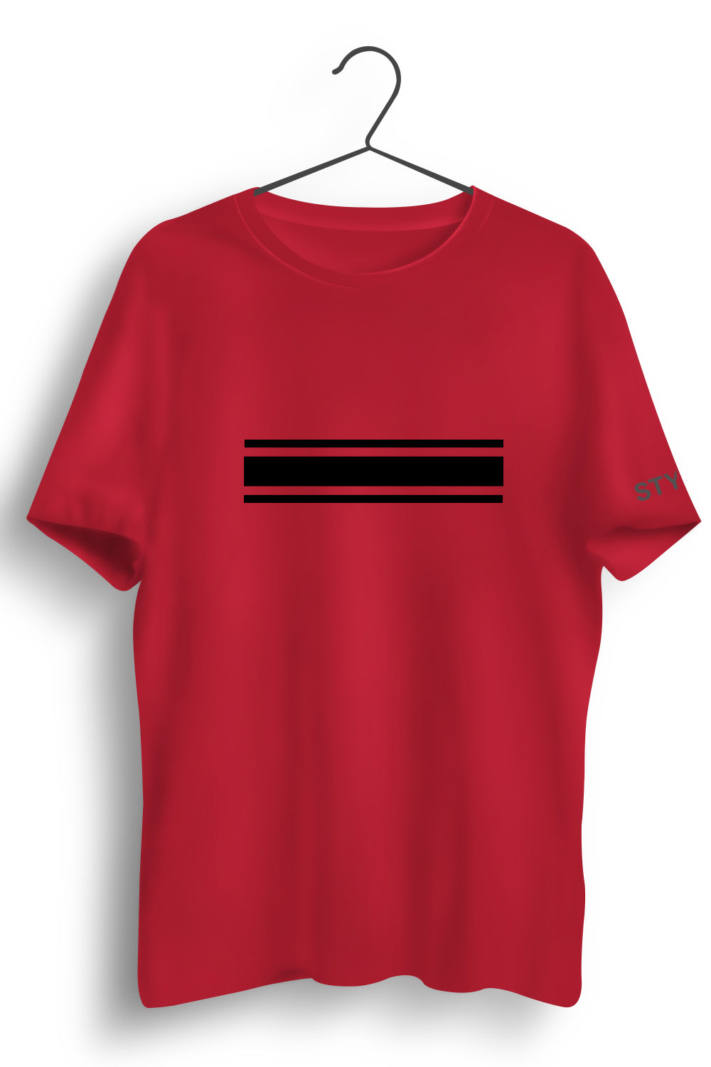 3 Stripes Graphic Printed Red Tshirt