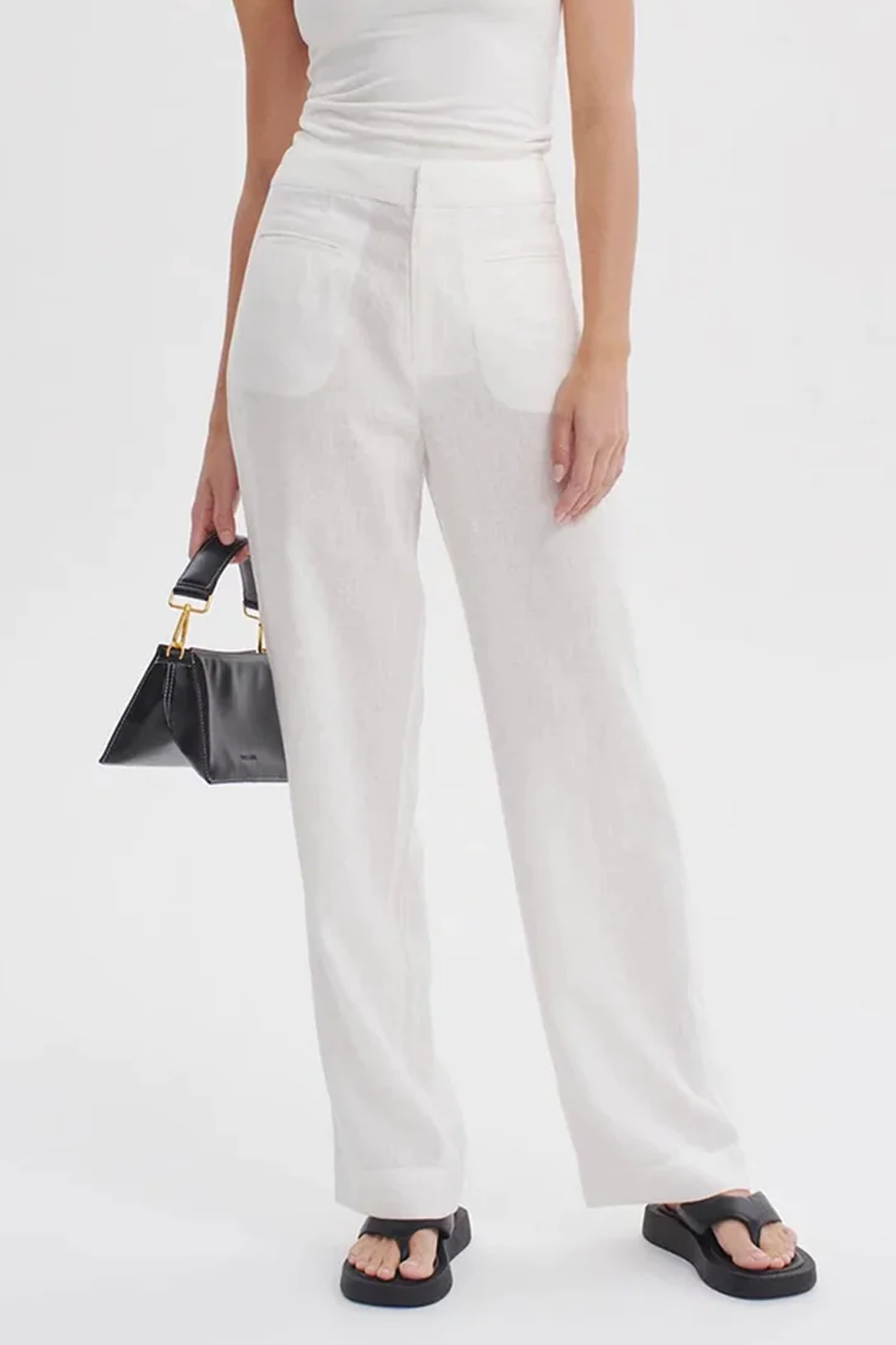 Comfy  White Trouser