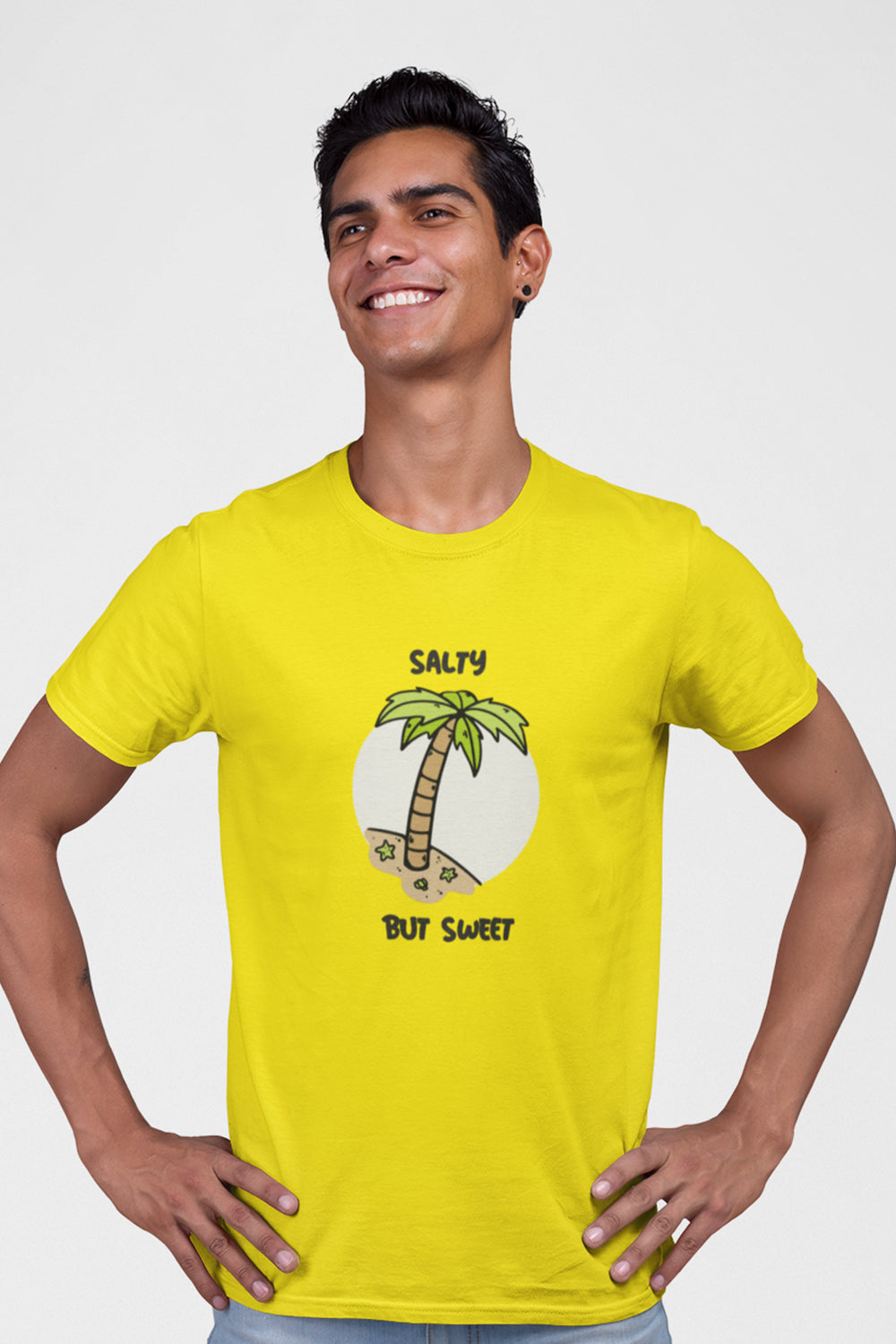 Salty But Sweet Graphic Printed Yellow Tshirt