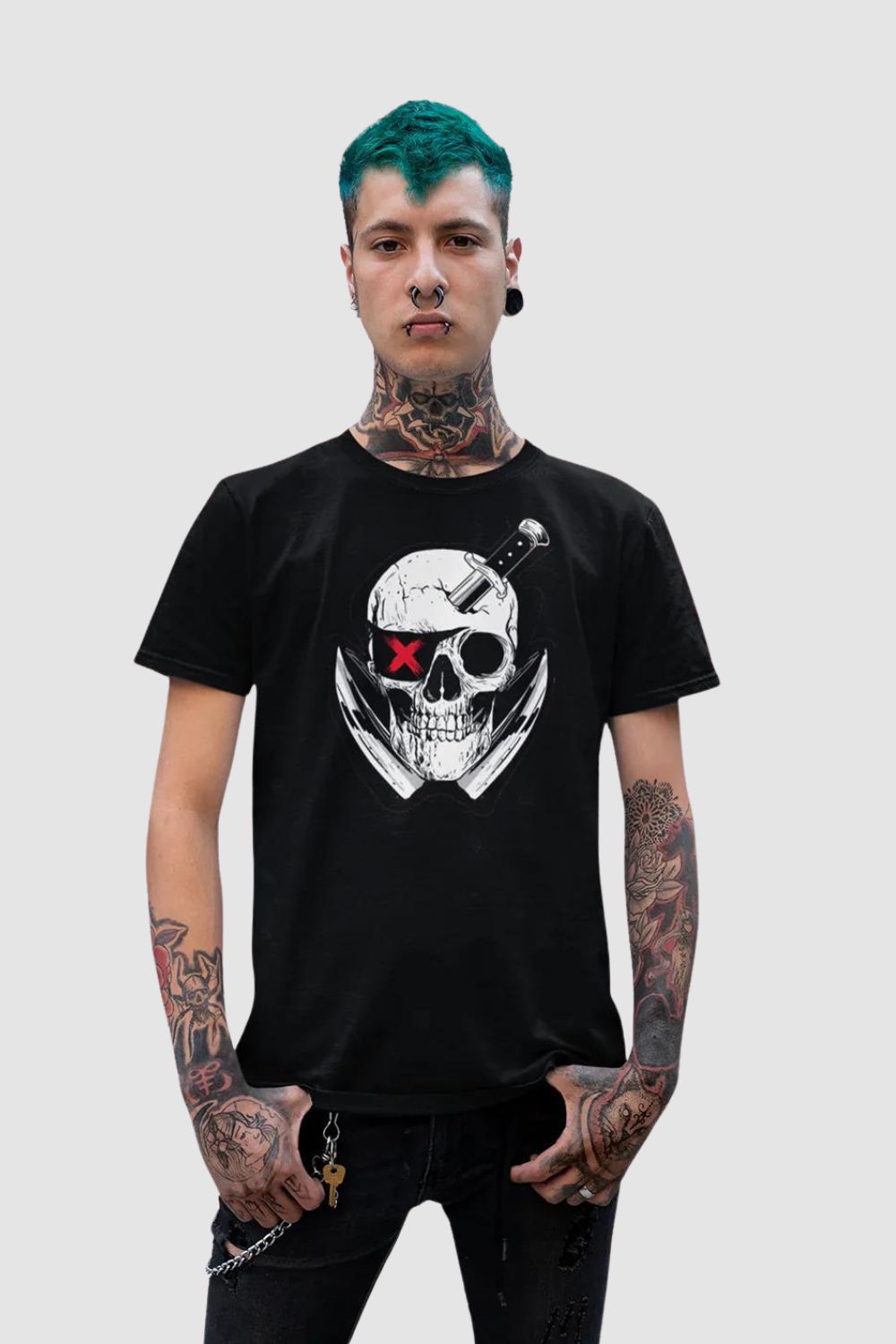 Dirty Pirate Graphic Printed Black Tshirt