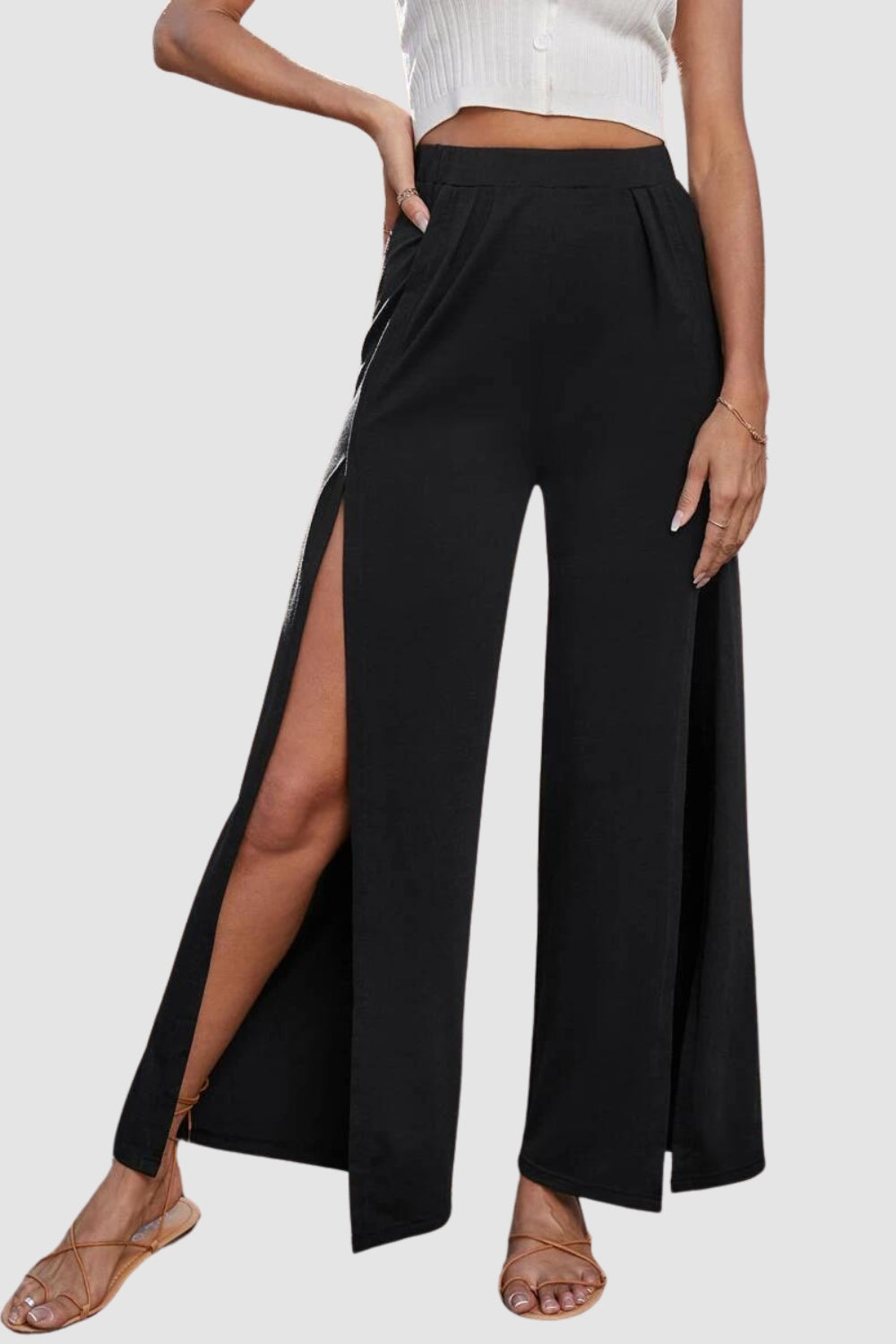 Front Slit Black pant