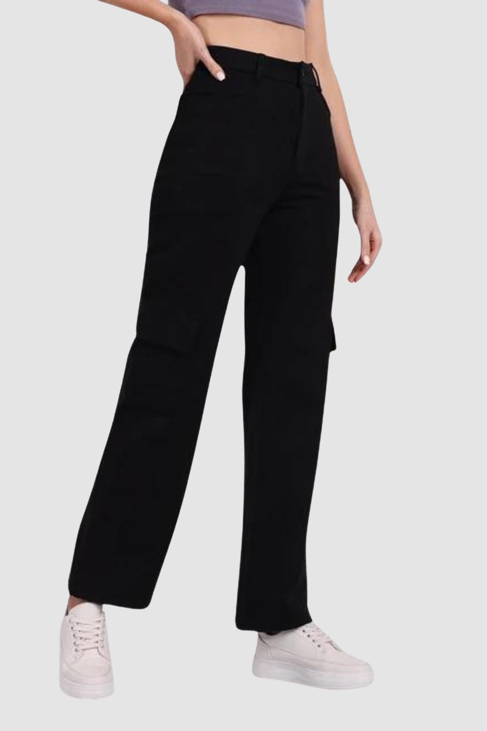 Black Relaxed Cargo Pants