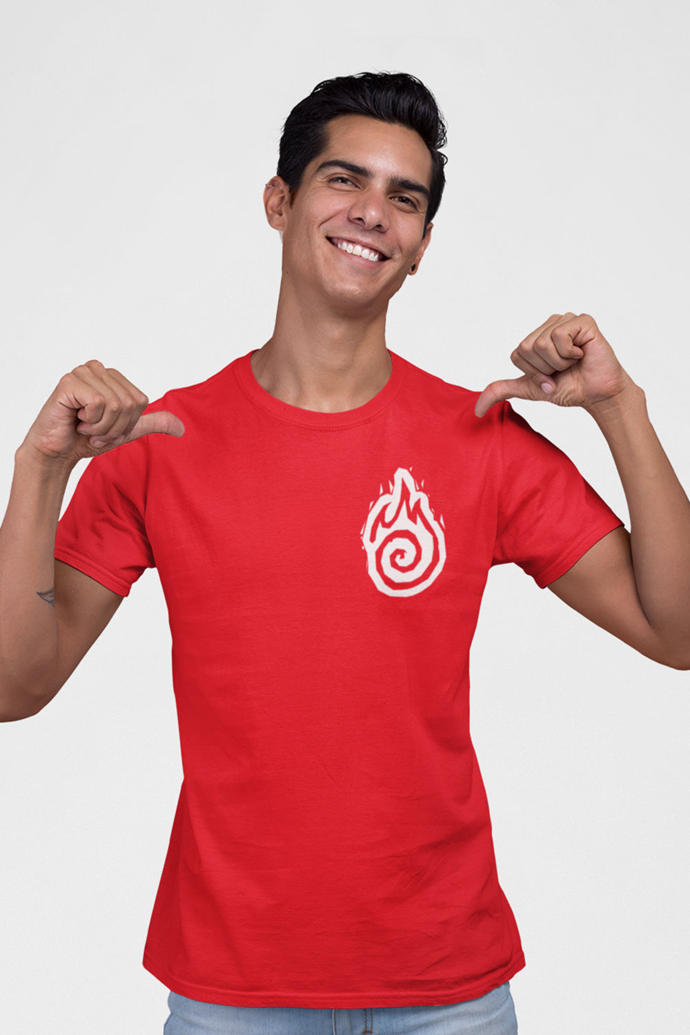 Flame Graphic Printed Red Tshirt