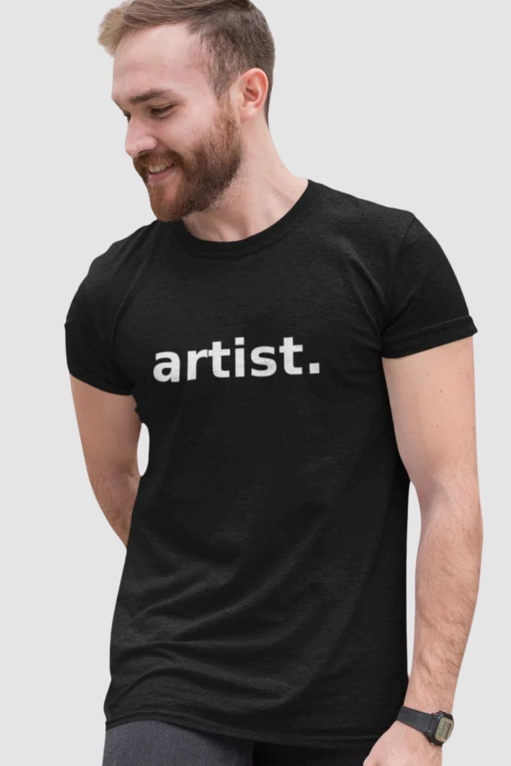 Artist Printed Black Tshirt