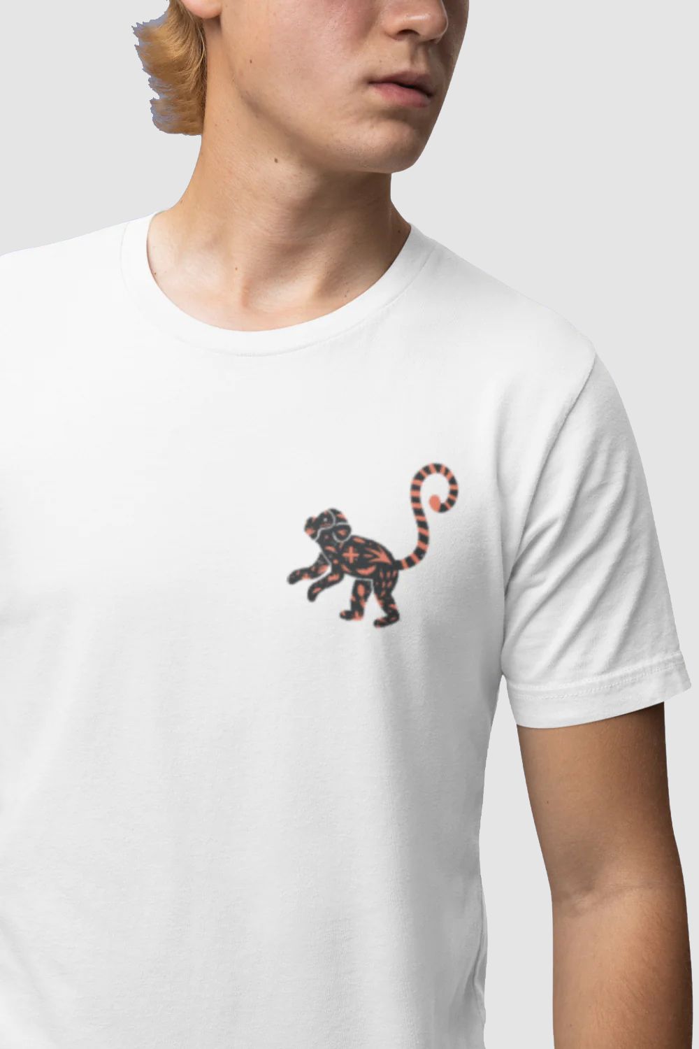 Monkey Business Graphic Printed White Tshirt