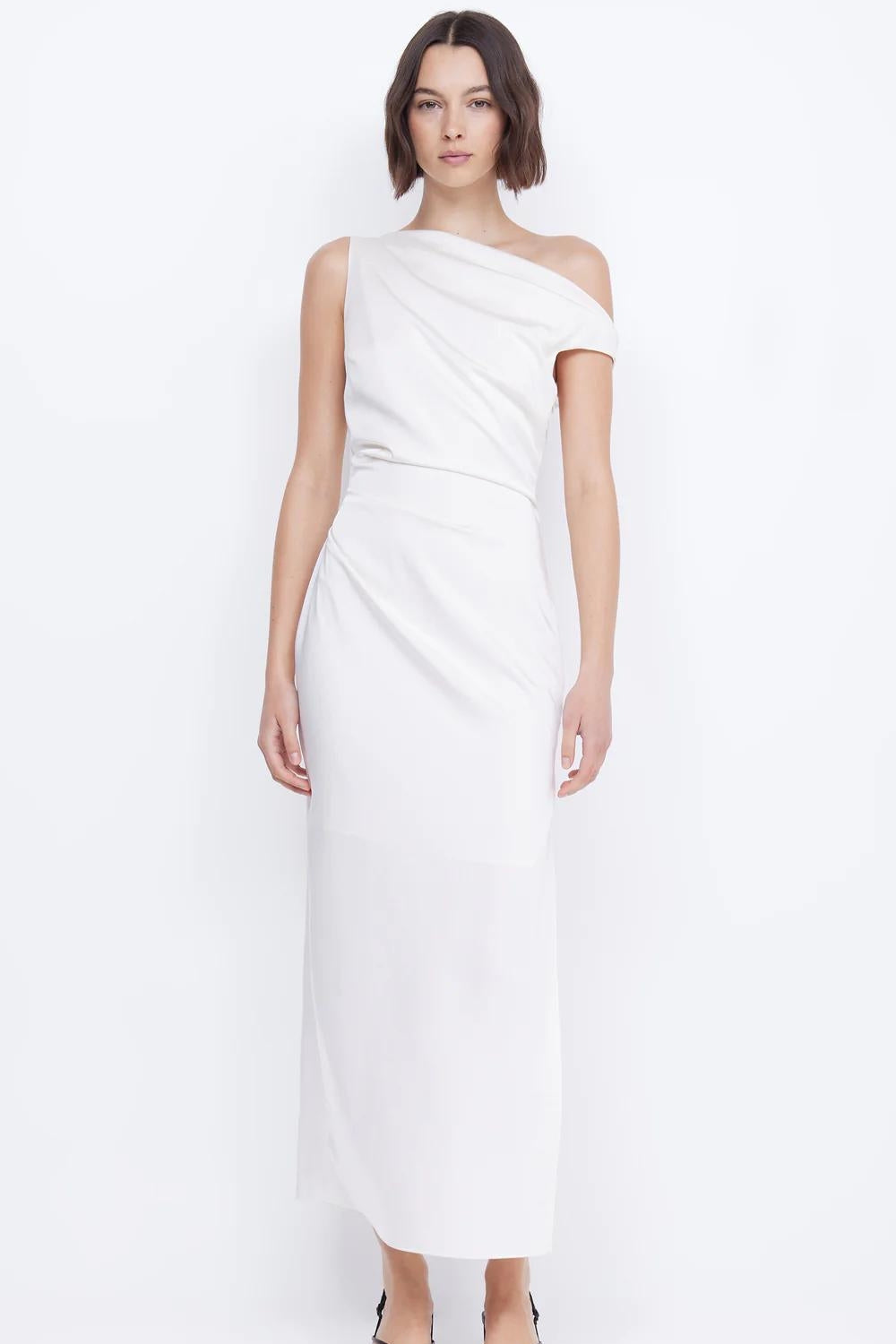 Velveteen White Dress