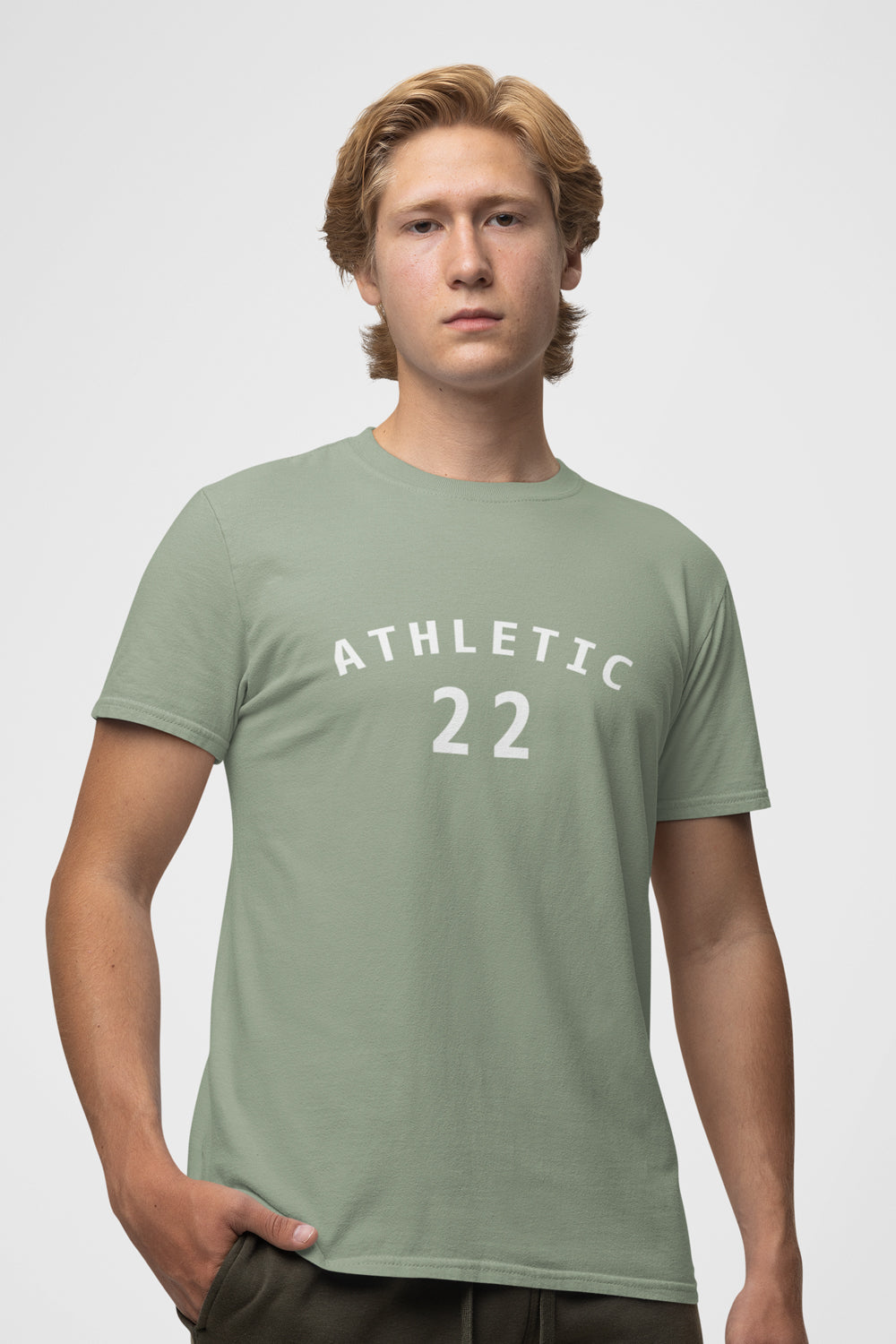 Athletic Graphic Printed Pastel Green Tshirt