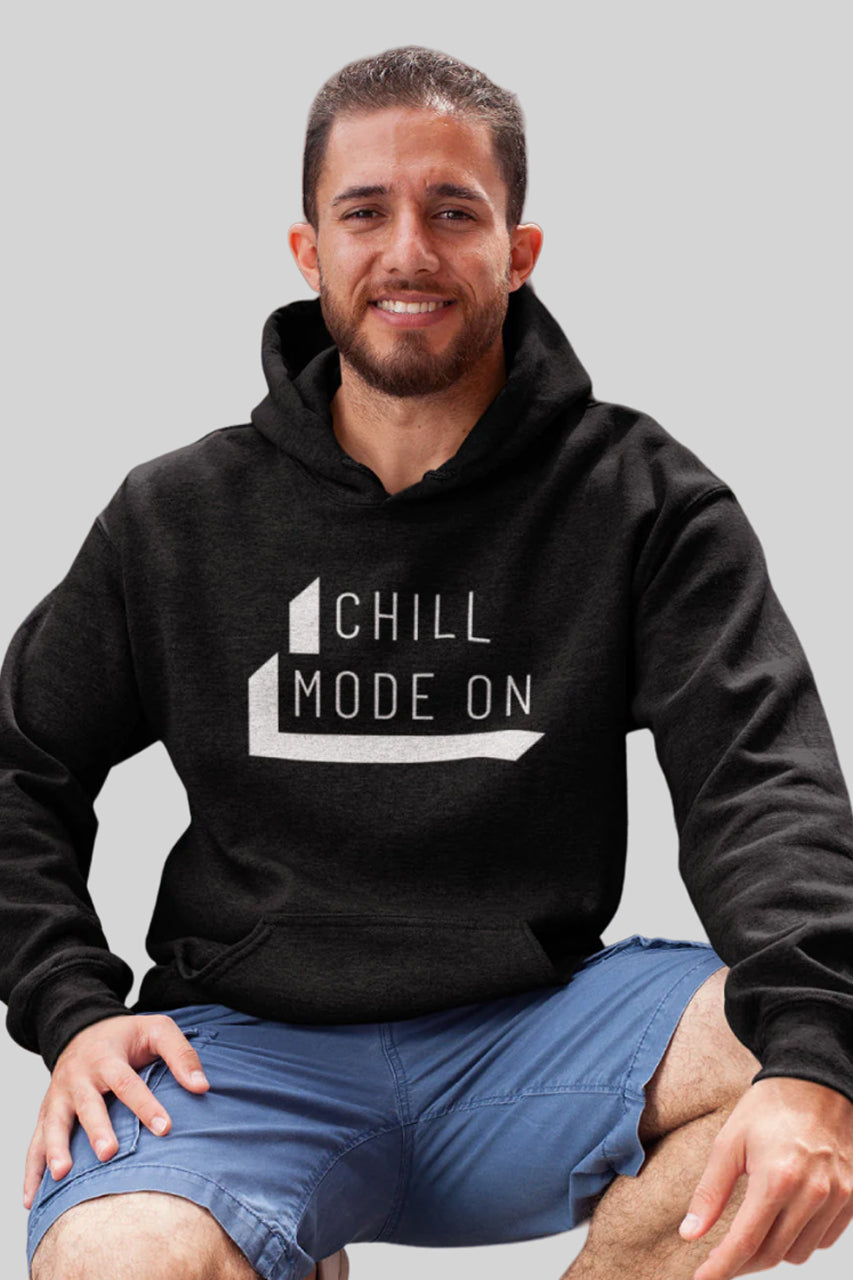 Chill Mode Premium Non Zipper Black Hoodie