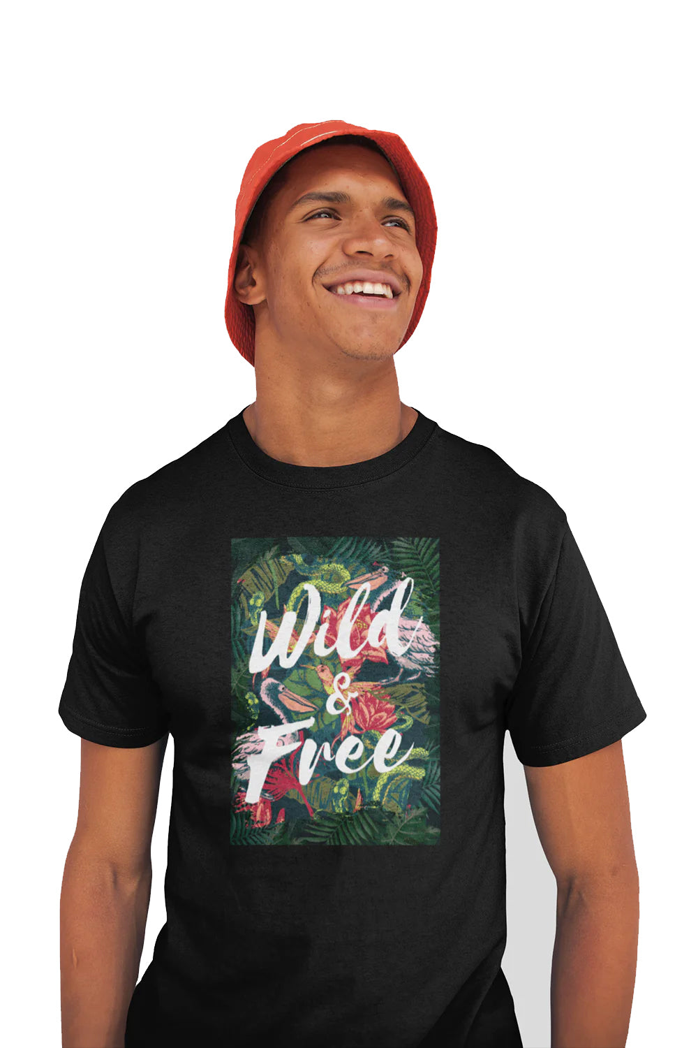 Wild And Free Graphic Printed Black Tshirt