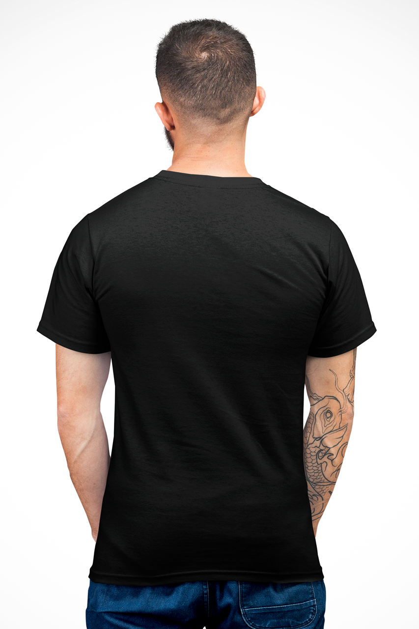 Japanese Tattoo Graphic Printed Black Tshirt