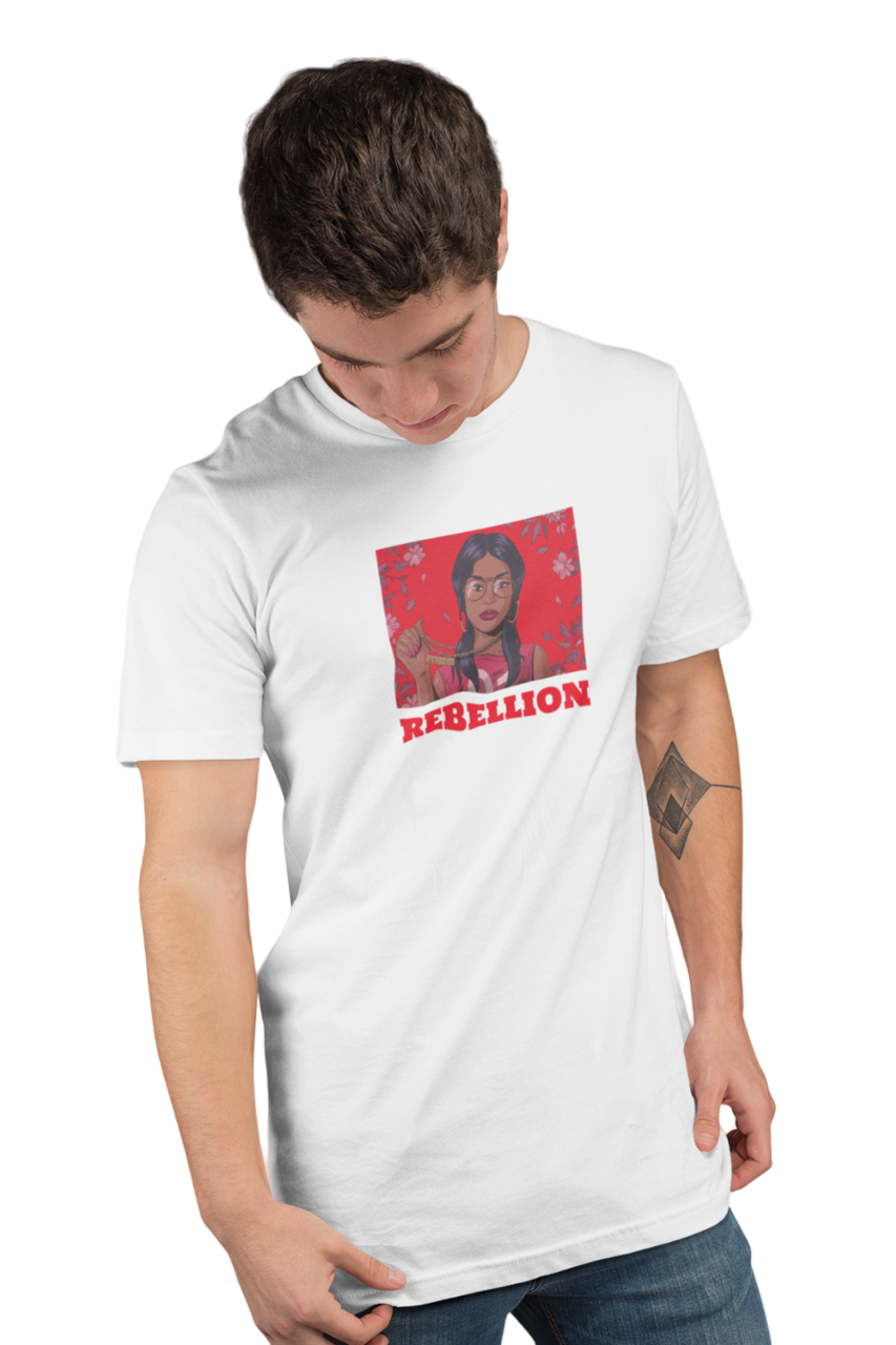Rebellion Graphic Printed White Tshirt