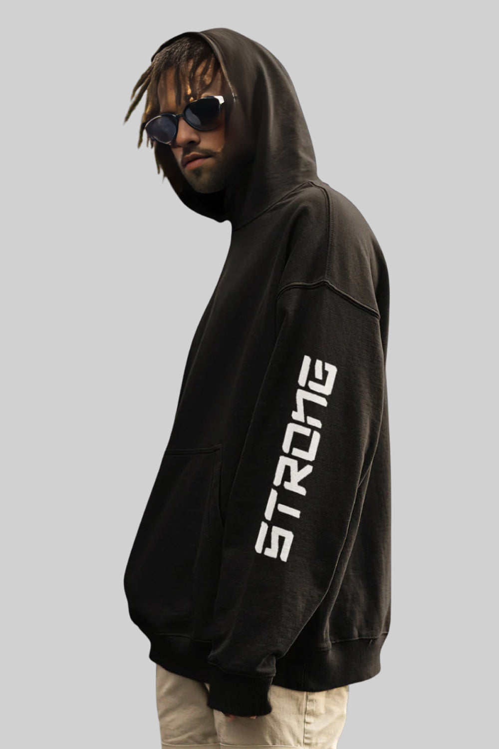 Strong Premium Non Zipper Black Hoodie