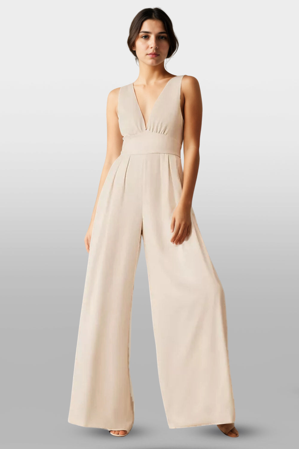 Petite White Smart Jumpsuit