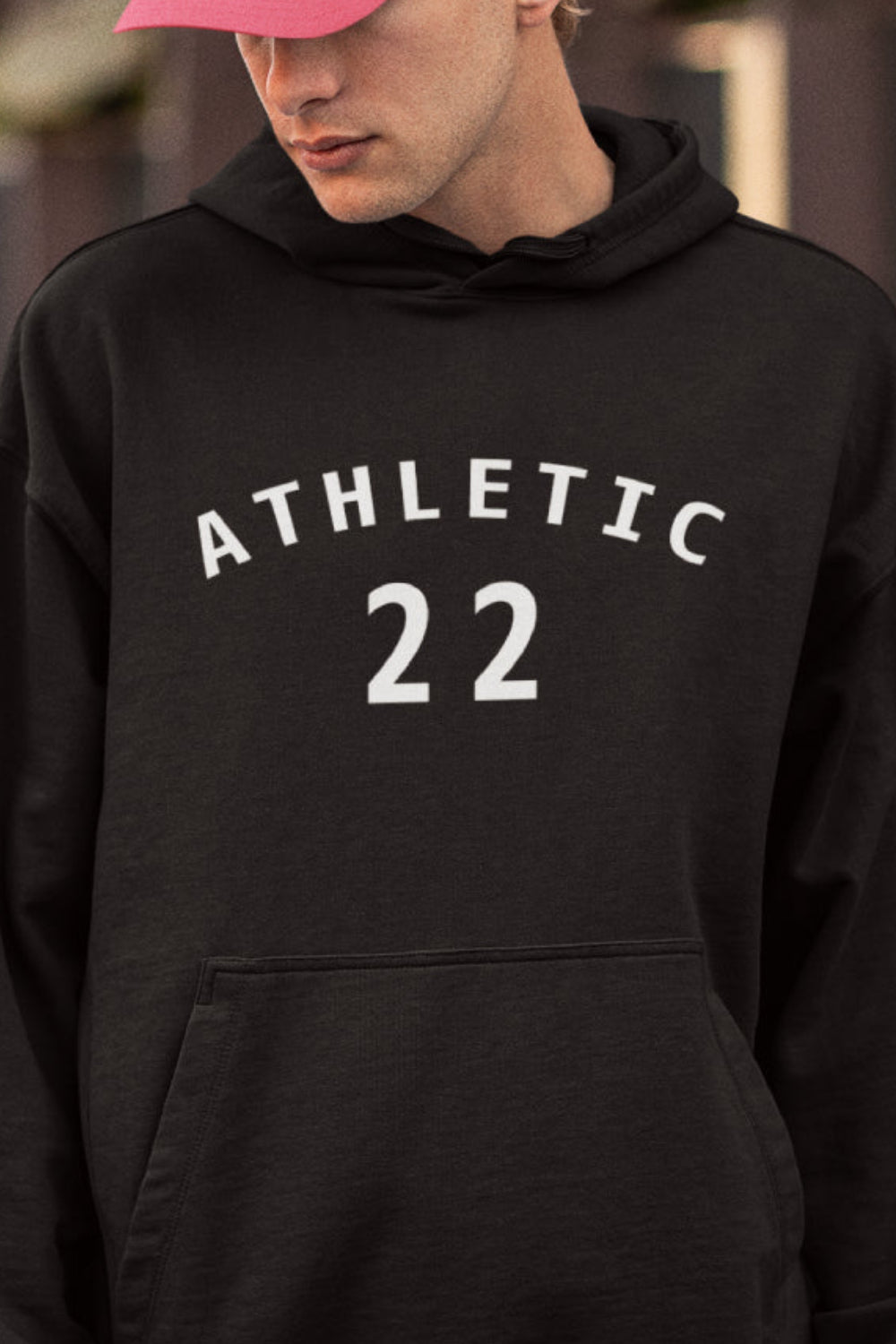 Athletic Premium Non Zipper Black Hoodie