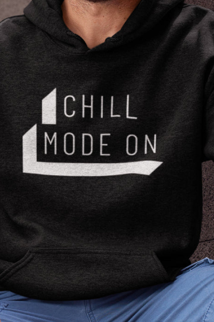 Chill Mode Premium Non Zipper Black Hoodie