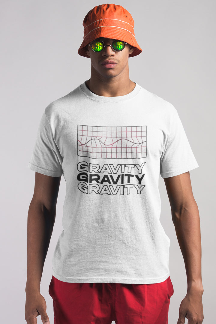 Gravity Graphic Printed White Tshirt
