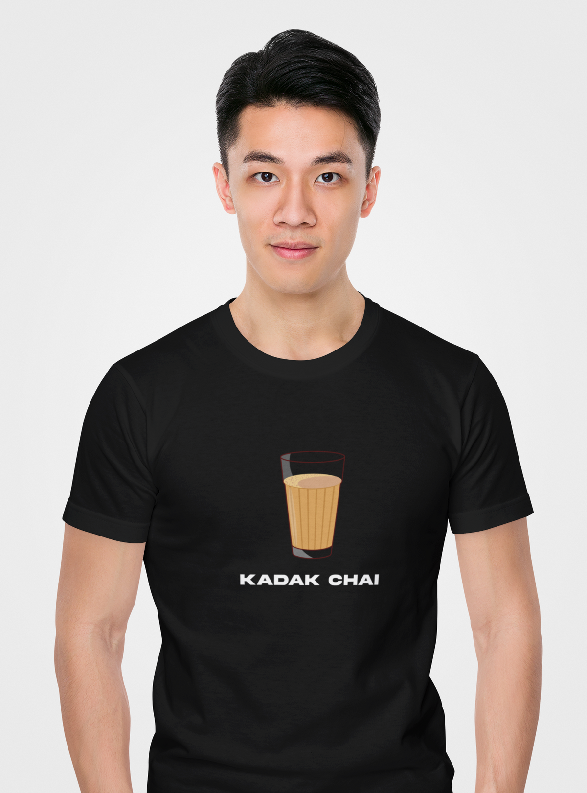 Kadak Chai Graphic Printed Black Tshirt
