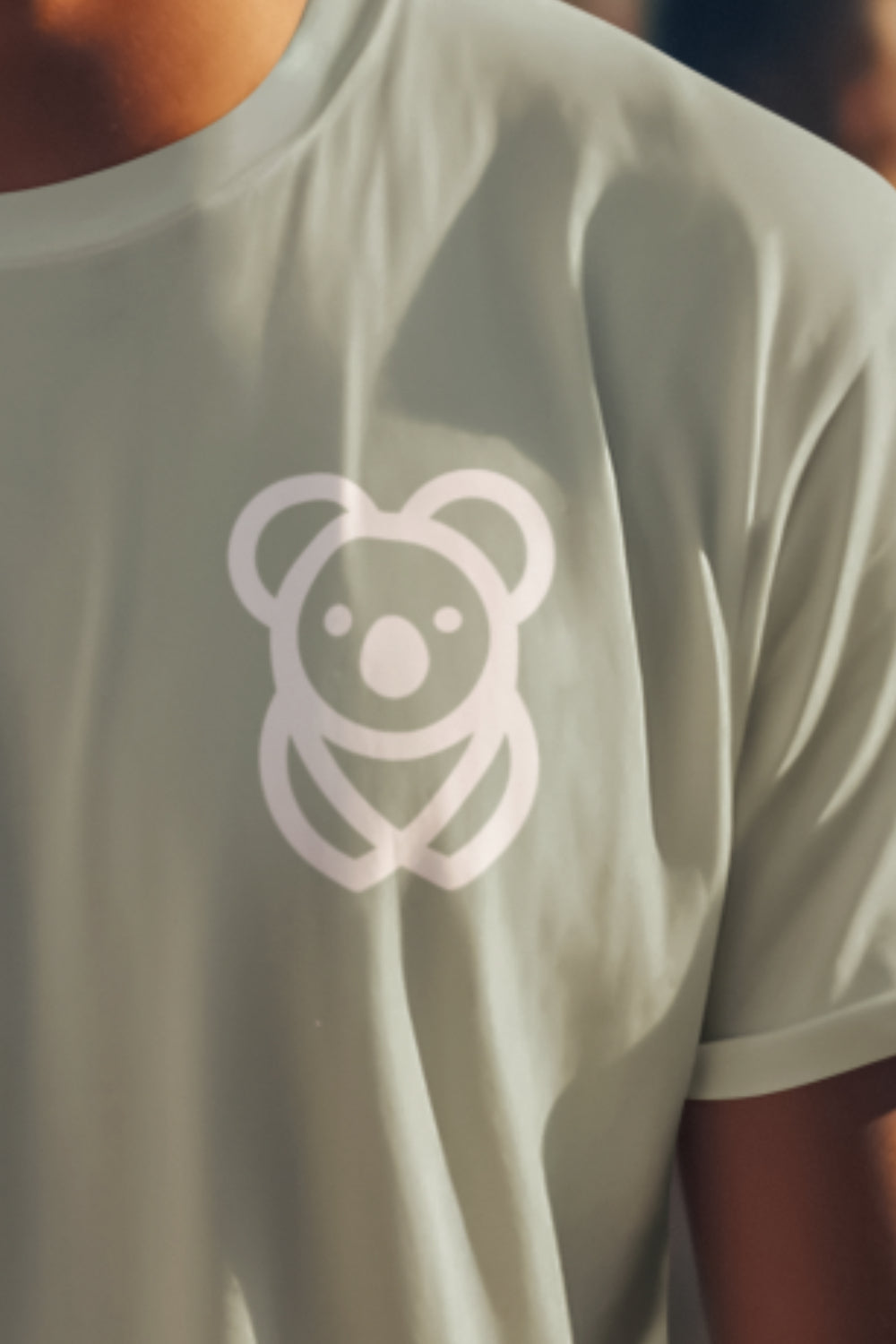 Koala Graphic Printed Pastel Green Tshirt
