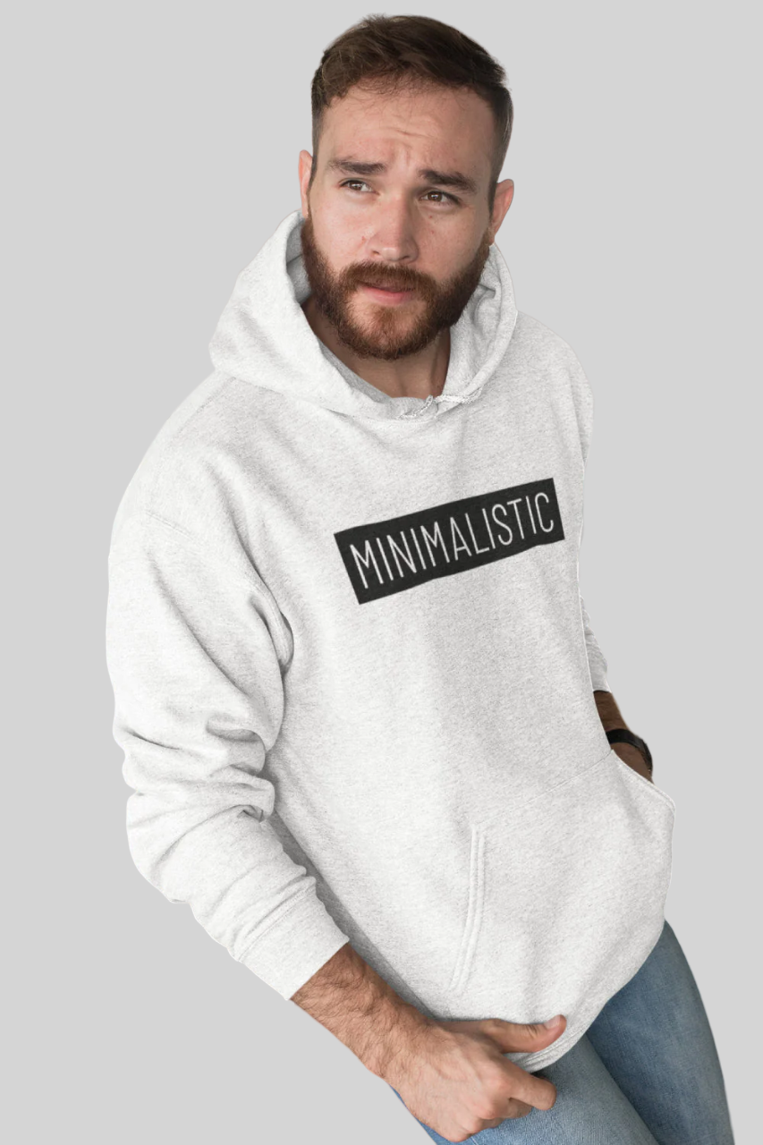 Minimalistic Premium Non Zipper White Hoodie