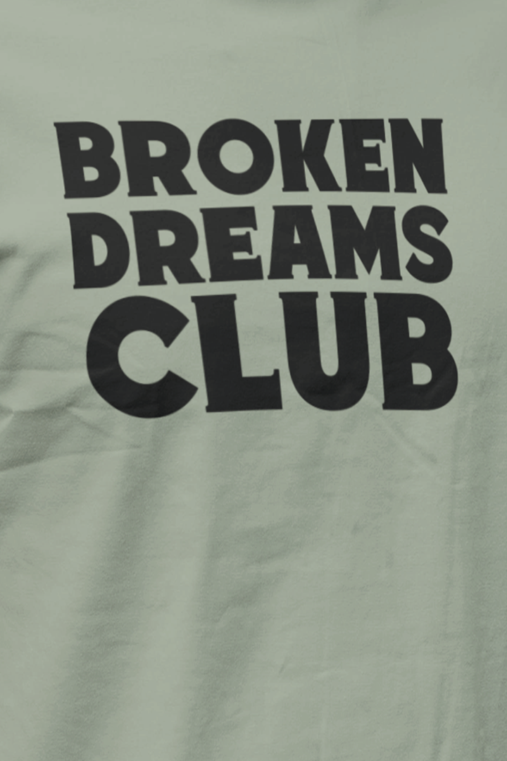 Broken Dreams Club Graphic Printed Pastel Green Tshirt