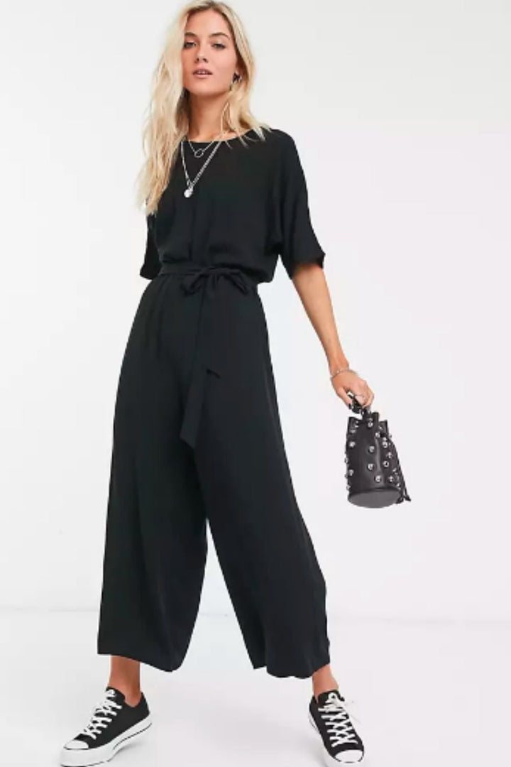 Go With The flow Black Jumpsuit