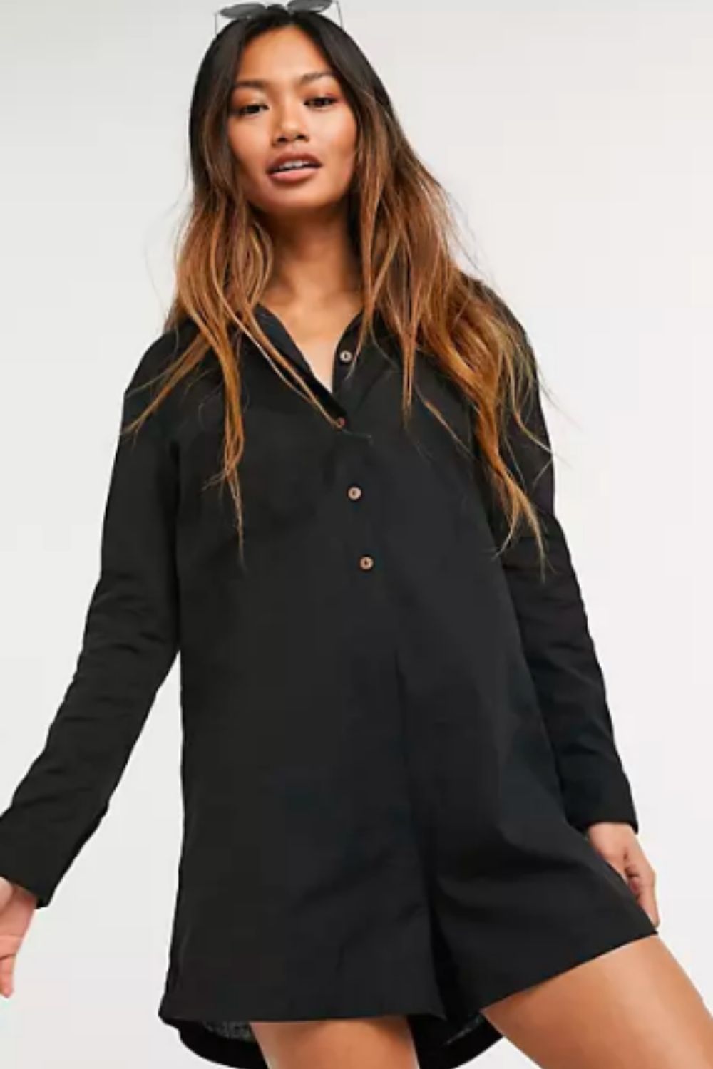 Good With Confidence Black Romper