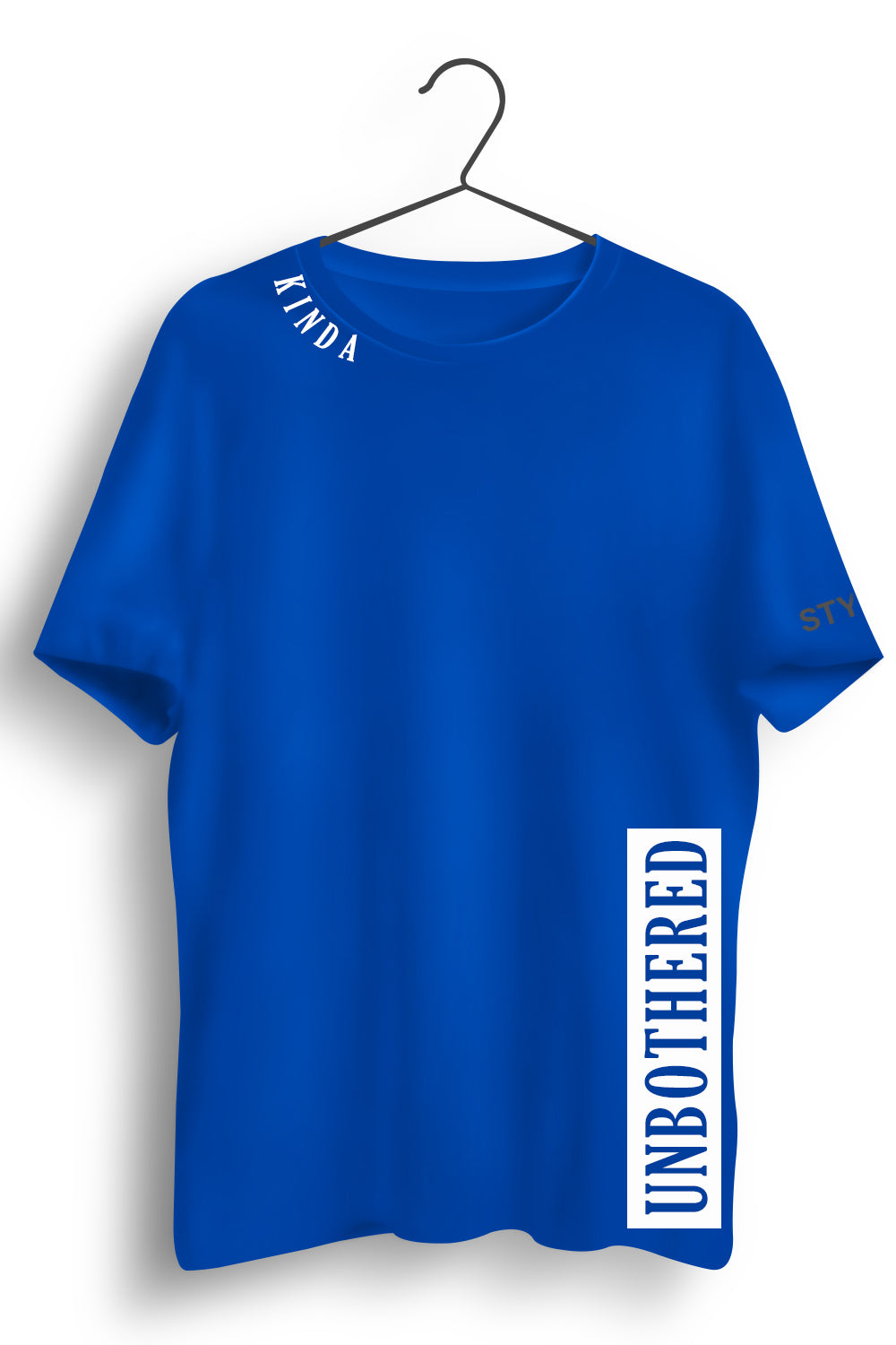 Unbothered Graphic Printed Blue Tshirt