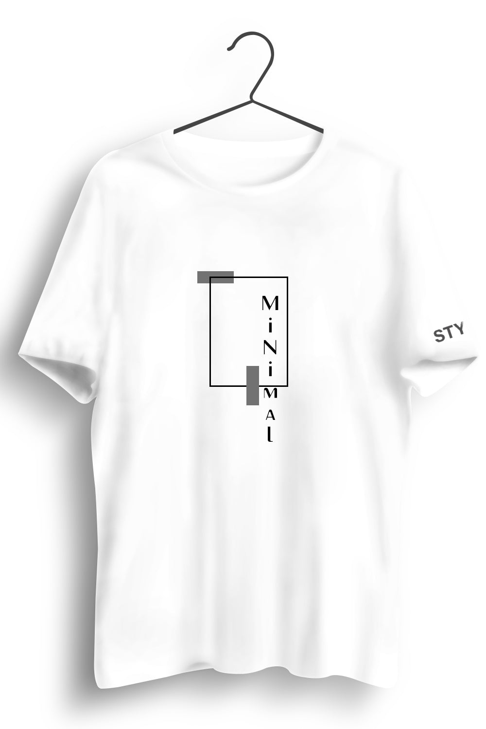 Minimal Graphic Printed White Tshirt
