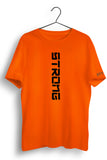 Strong Printed Orange Dry Fit Tee