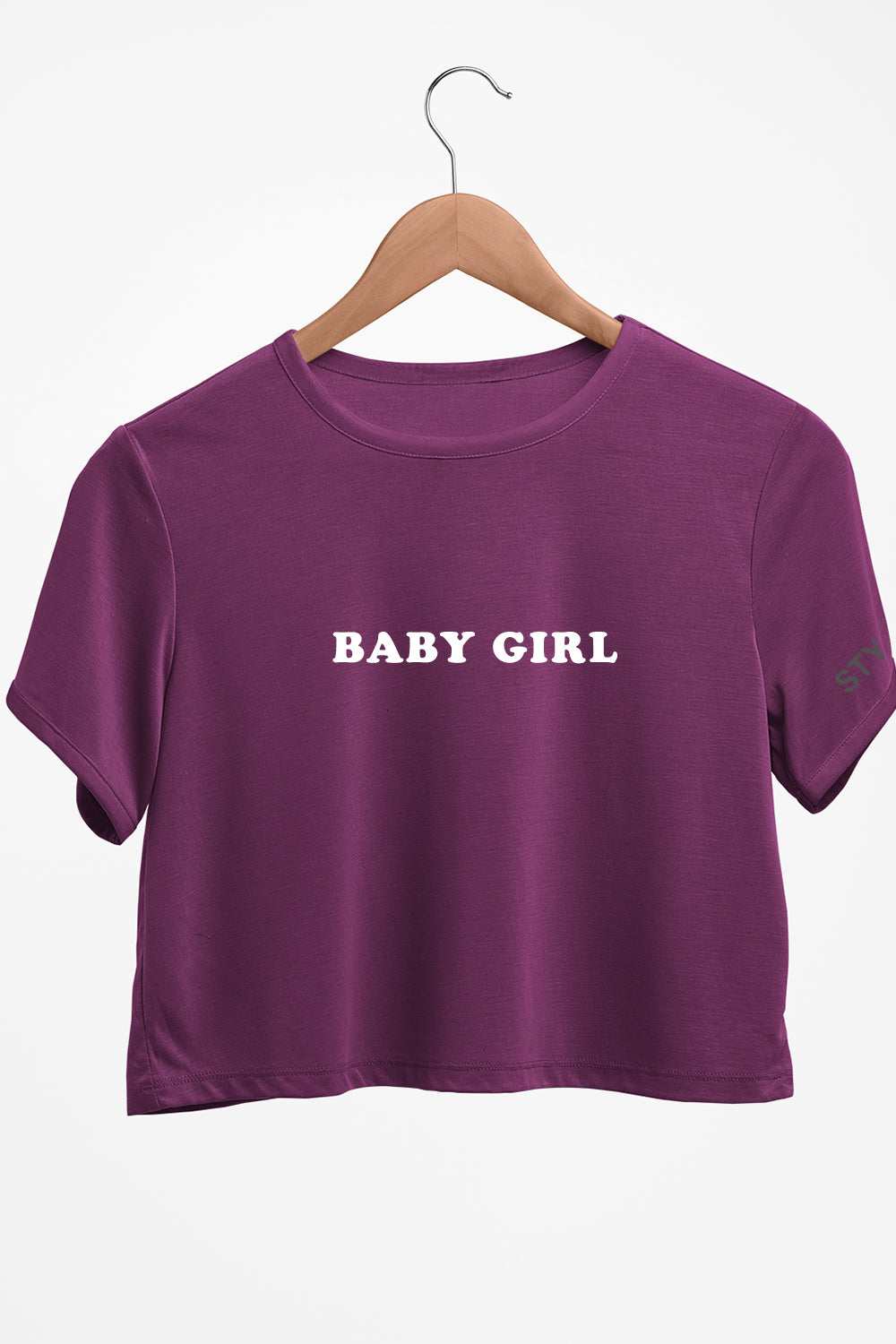 Baby Girl Graphic Printed Purple Crop Top