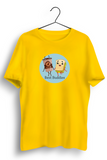 Best Buddies Graphic Printed Yellow Tshirt