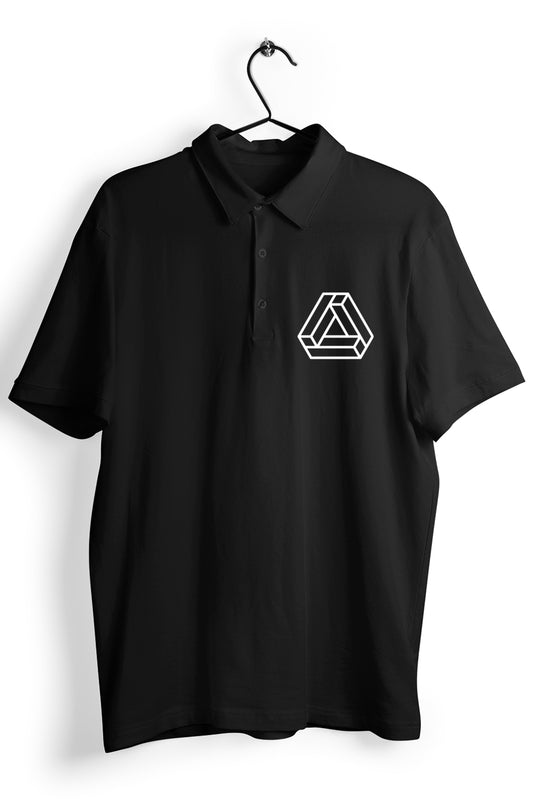 Bricks GraPhic Pocket Printed Black Polo Shirt