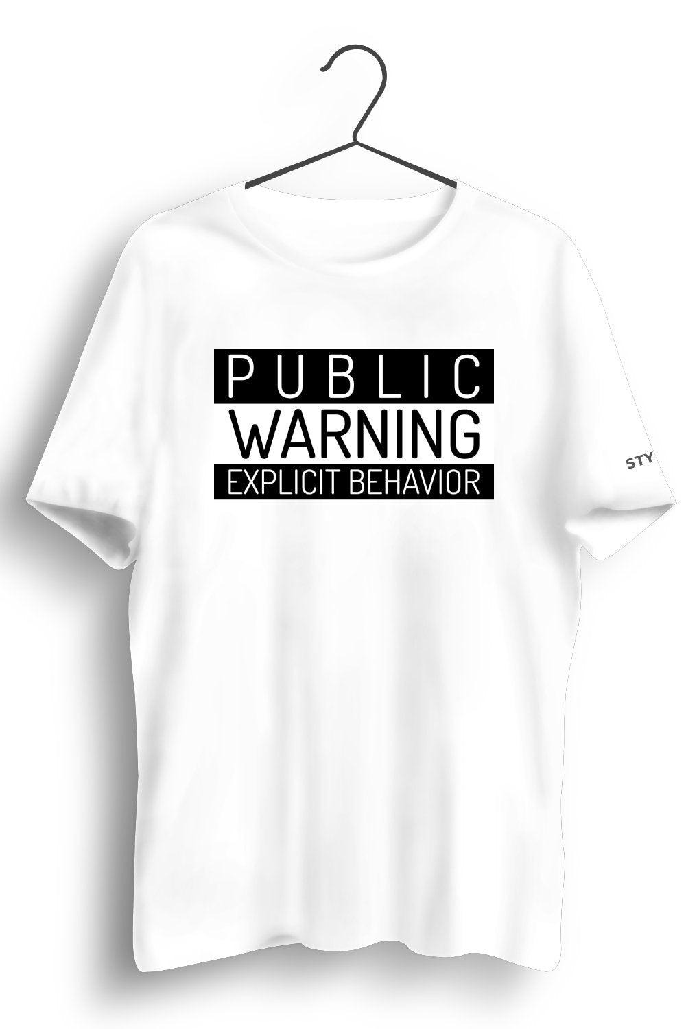 Explicit Graphic Printed White Tshirt