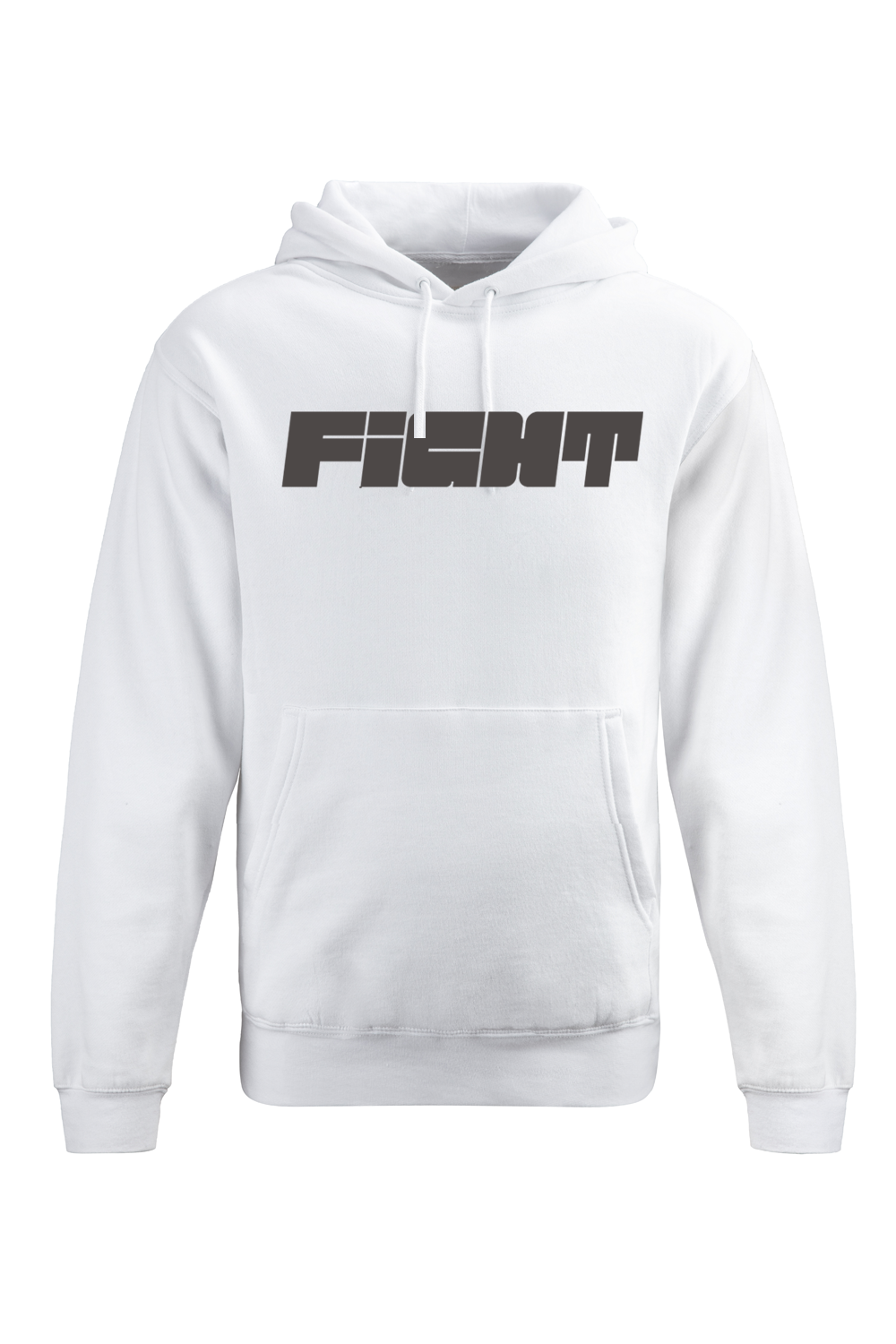 Fight Reflective Printed White Hoodie