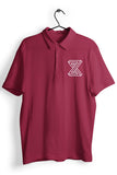 Infinity Graphic Pocket Printed Maroon Polo Shirt