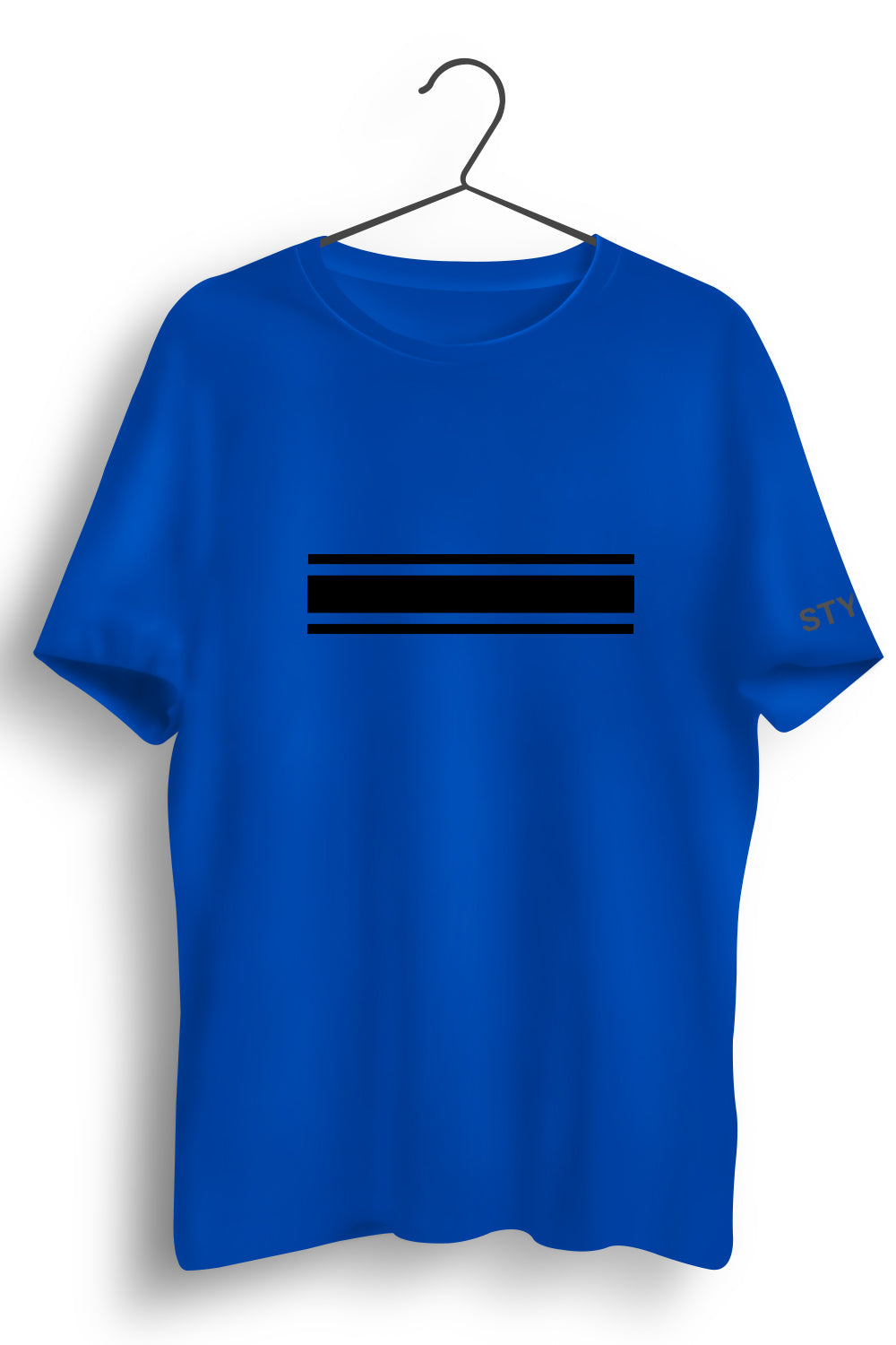 3 Stripes Graphic Printed Blue Tshirt