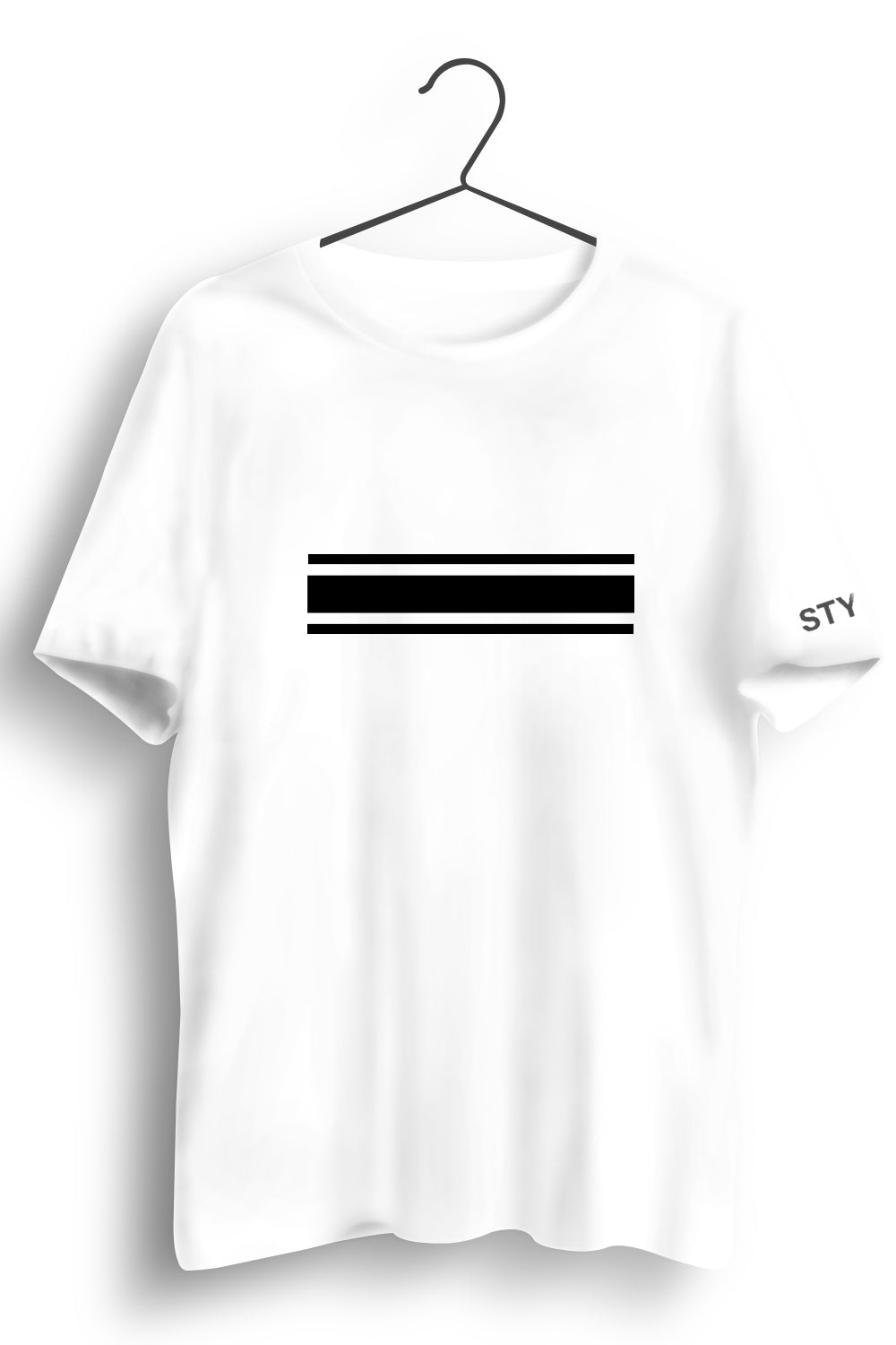 3 Stripes Graphic Printed White Tshirt